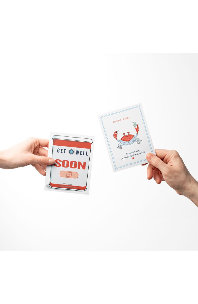 Ramus & Co Sympathy Greeting Card Pack, 'Petals Feel Better, Feeling Crabby, Get Well Band Aids', Alternate, color, Multi-Pack