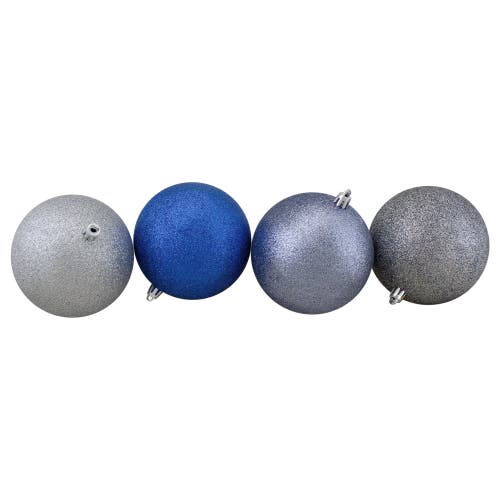 Northlight Shatterproof 3-finish Christmas Ball Ornaments In Blue