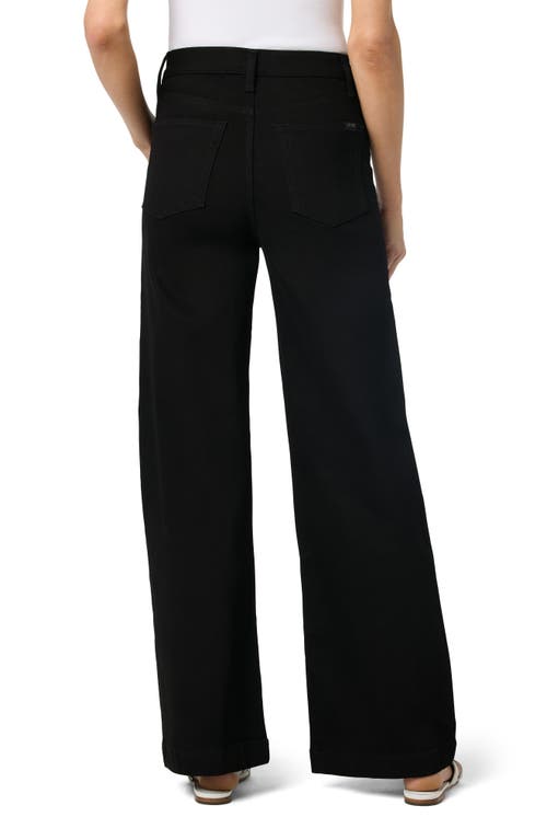 Joe's High Waist Wide Leg Jeans In Black