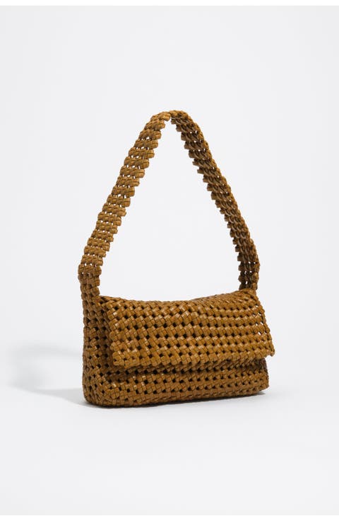 Medium Plaited Leather Hobo Bag
