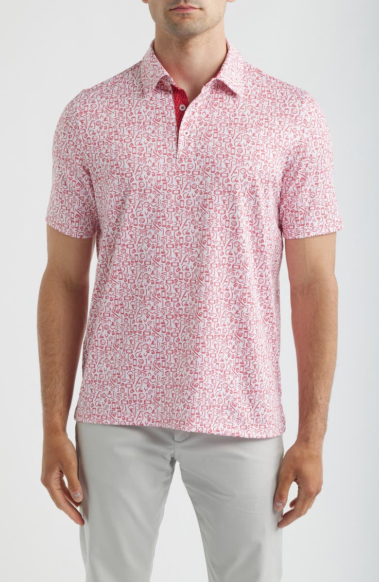 Johnston & Murphy XC+<sup>™</sup> Performance Game Day Polo, Main, color, Red