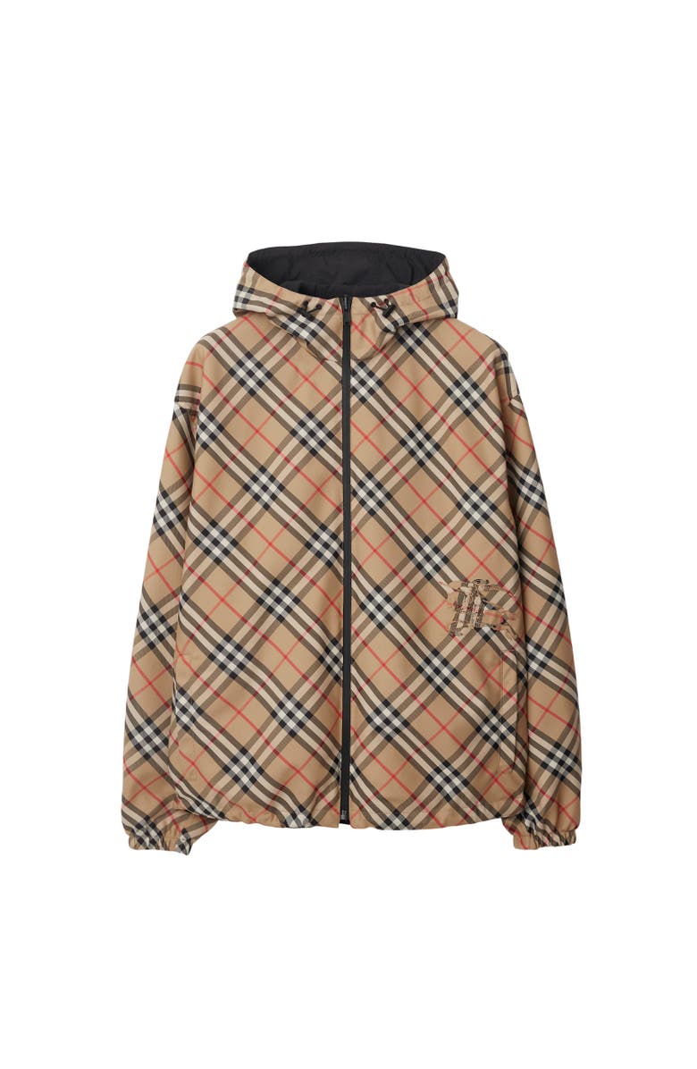 Burberry Reversible Check Jacket, Alternate, color, Sand Beige
