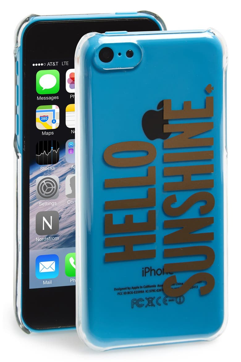 'hello sunshine' iPhone 5c case, Main, color, GOLD/ CLEAR