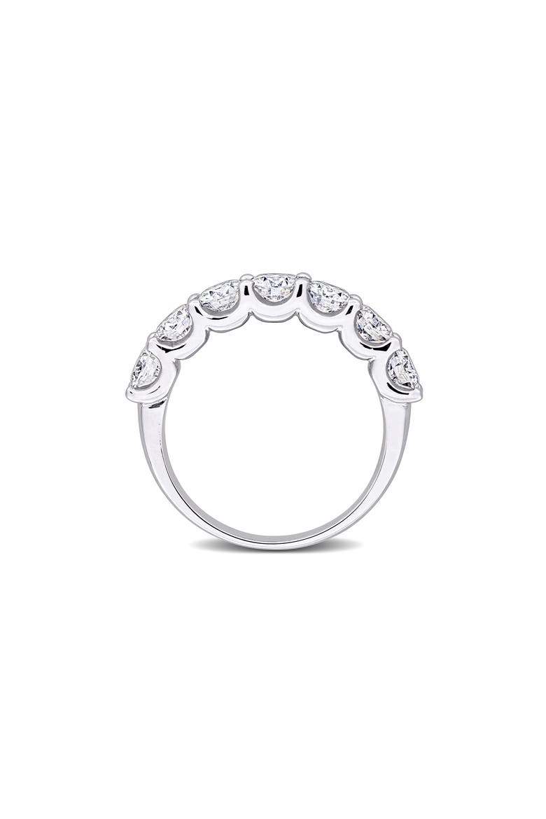 Lab-Created Moissanite Band Ring, Alternate, color, WHITE