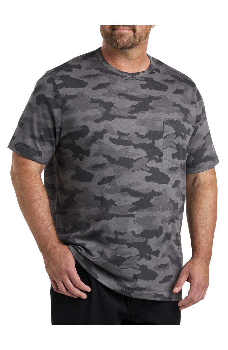 Harbor Bay by DXL Big & Tall Camo Print Pocket T-Shirt, Main, color, Grey Multi