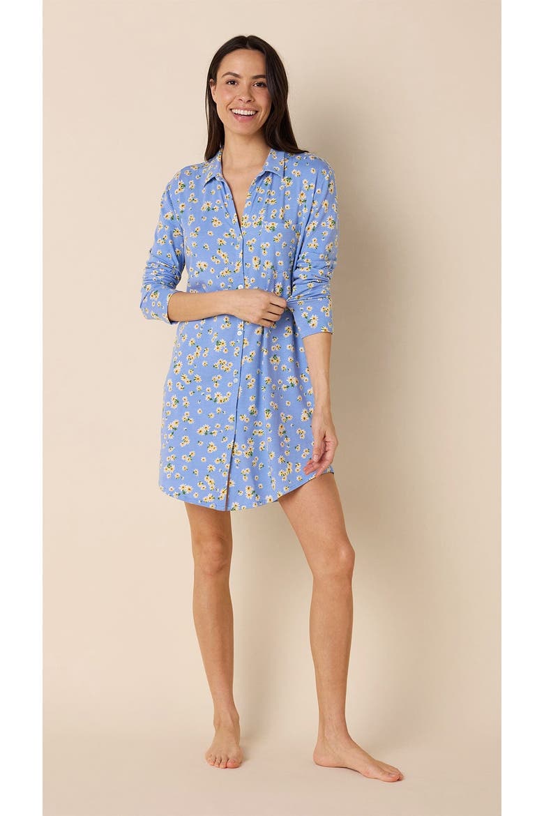Pima Knit Night Shirt, Main, color, Marguerite