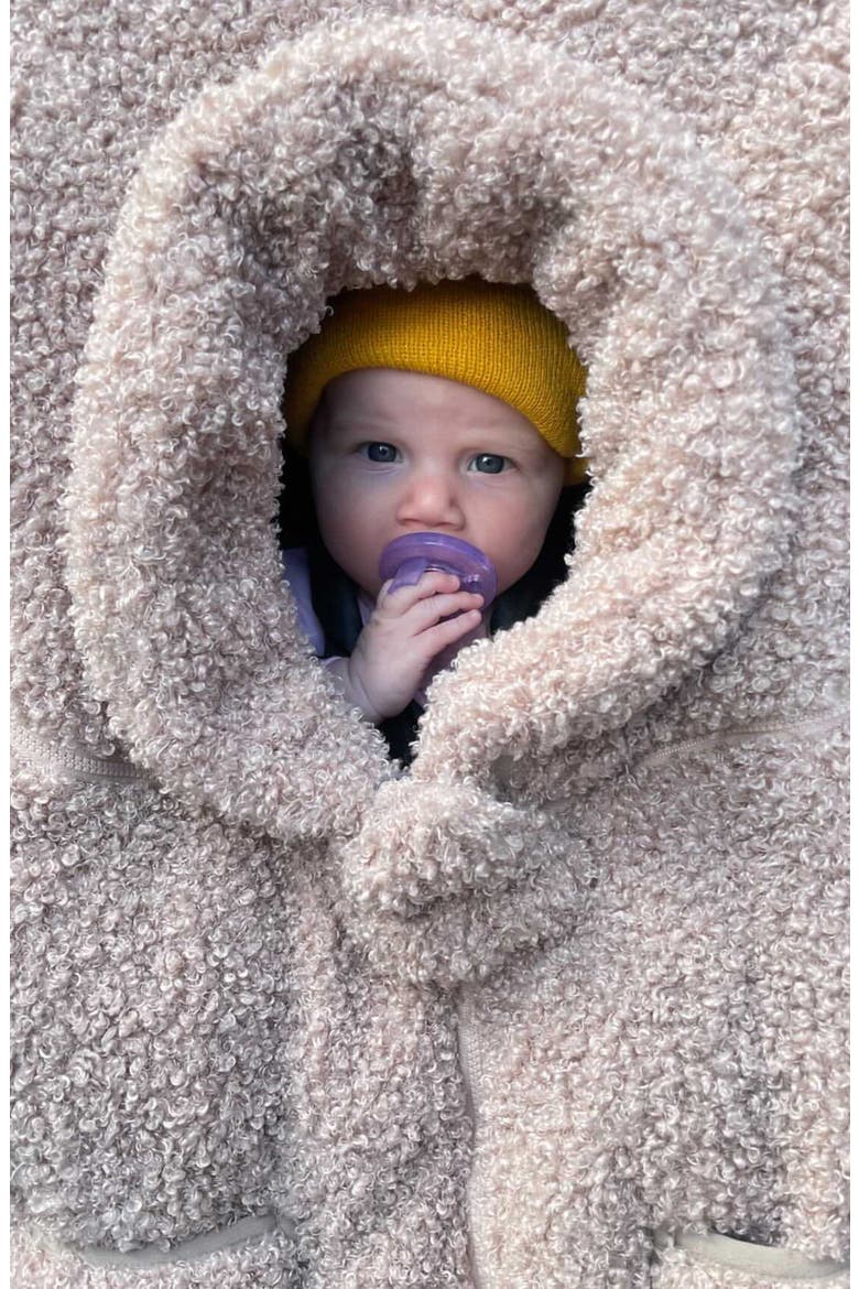 Water Resistant Teddy Car Seat Cocoon, Alternate, color, OATMEAL TEDDY