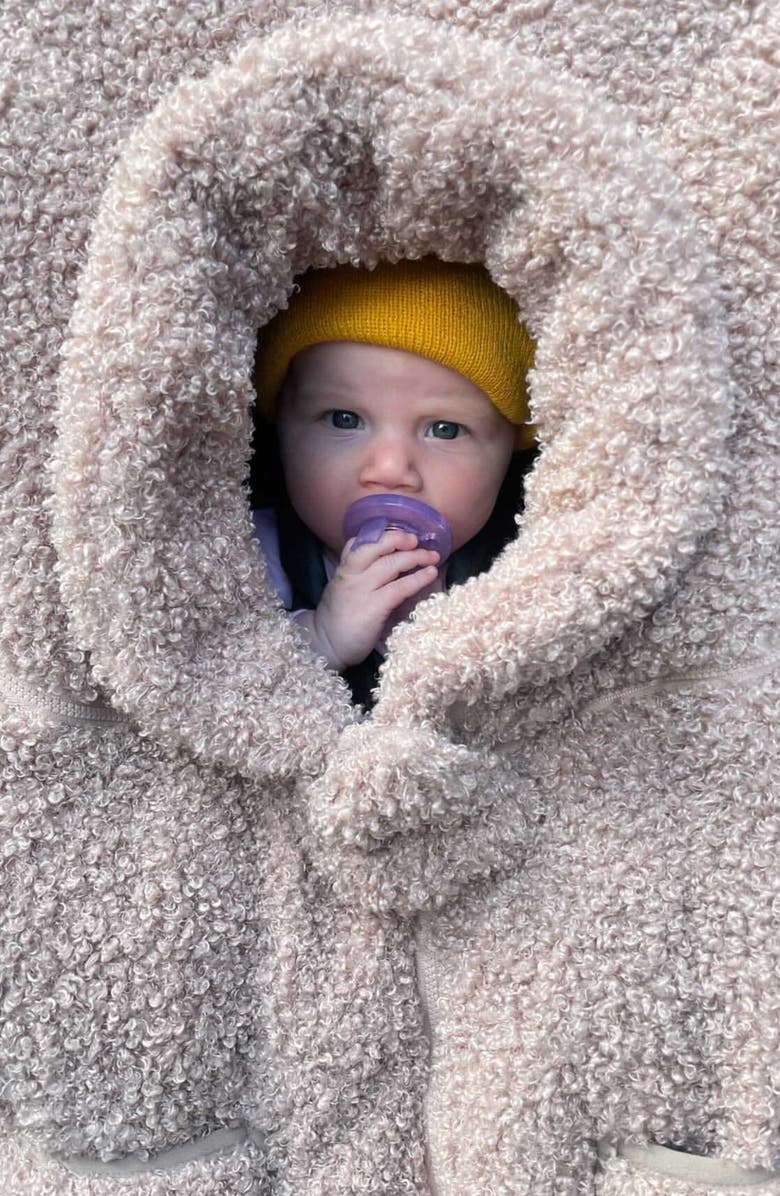 7 A.M. Enfant Water Resistant Teddy Car Seat Cocoon, Alternate, color, Oatmeal Teddy