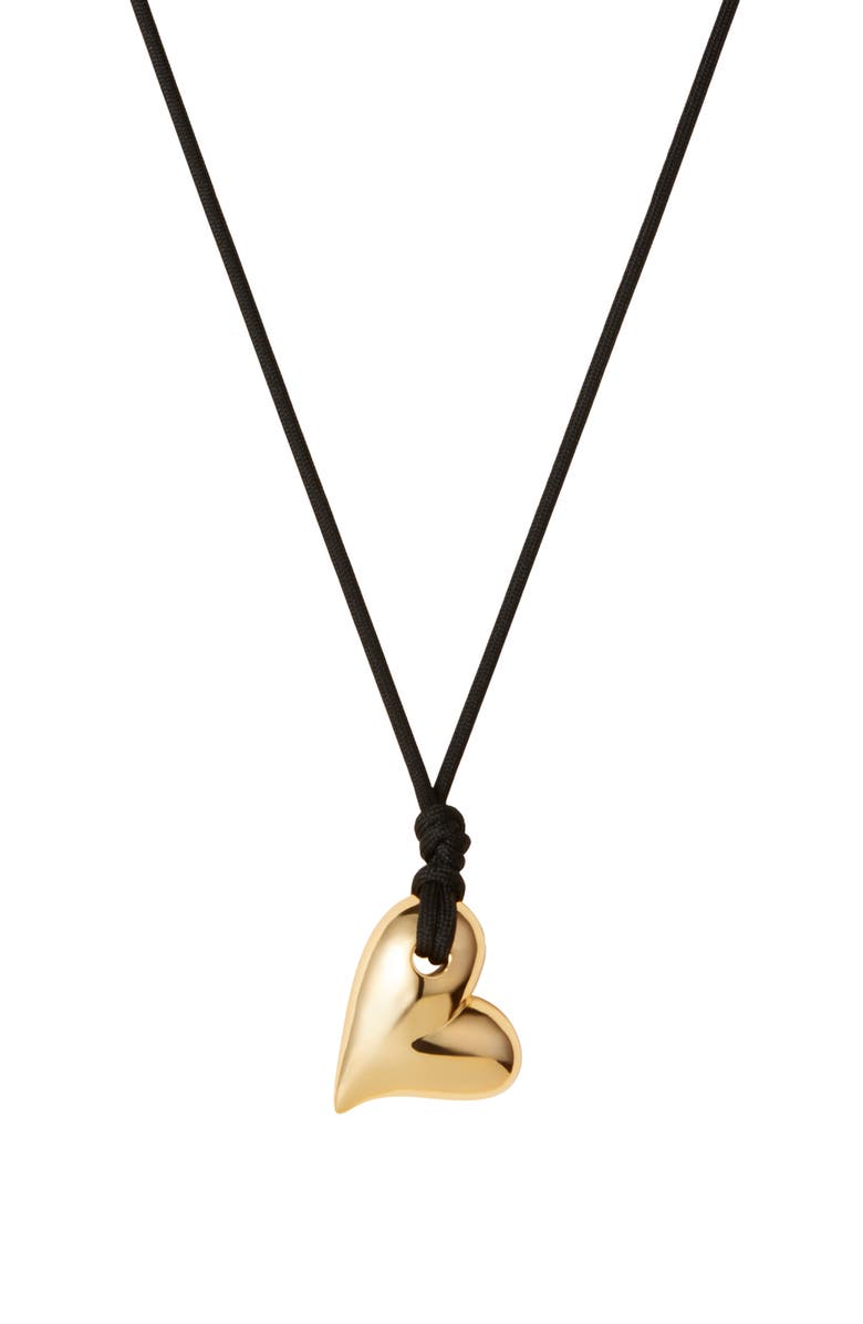 JENNY BIRD Art Heart on a String Necklace, Main, color, High Polish Gold