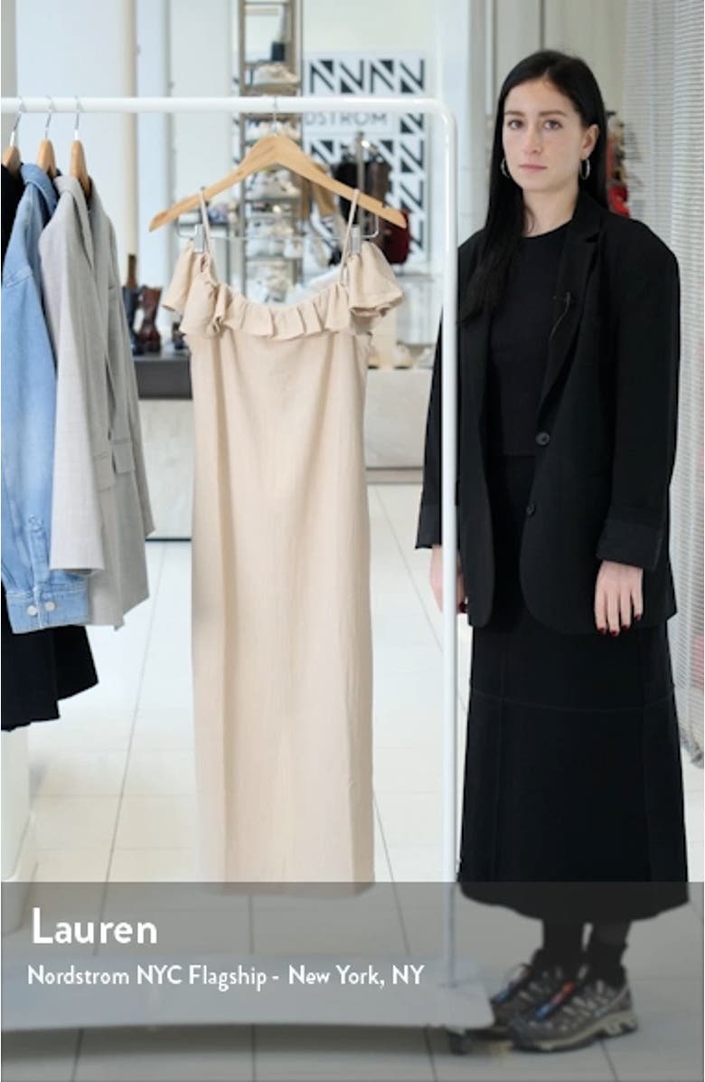 Ruffle Cold Shoulder Body-Con Dress, sales video thumbnail