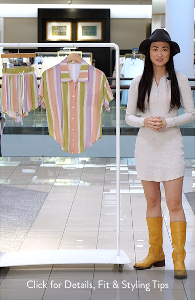 Stripe Cotton Short Pajamas, sales video thumbnail