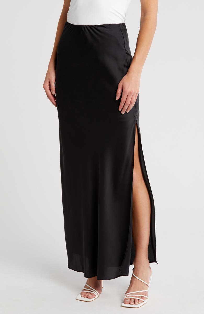 Urban Social Bias Cut Maxi Skirt, Main, color,