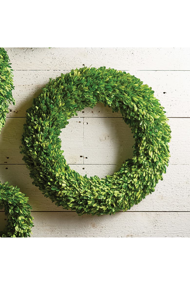 Boxwood Wreath, Alternate, color, Green
