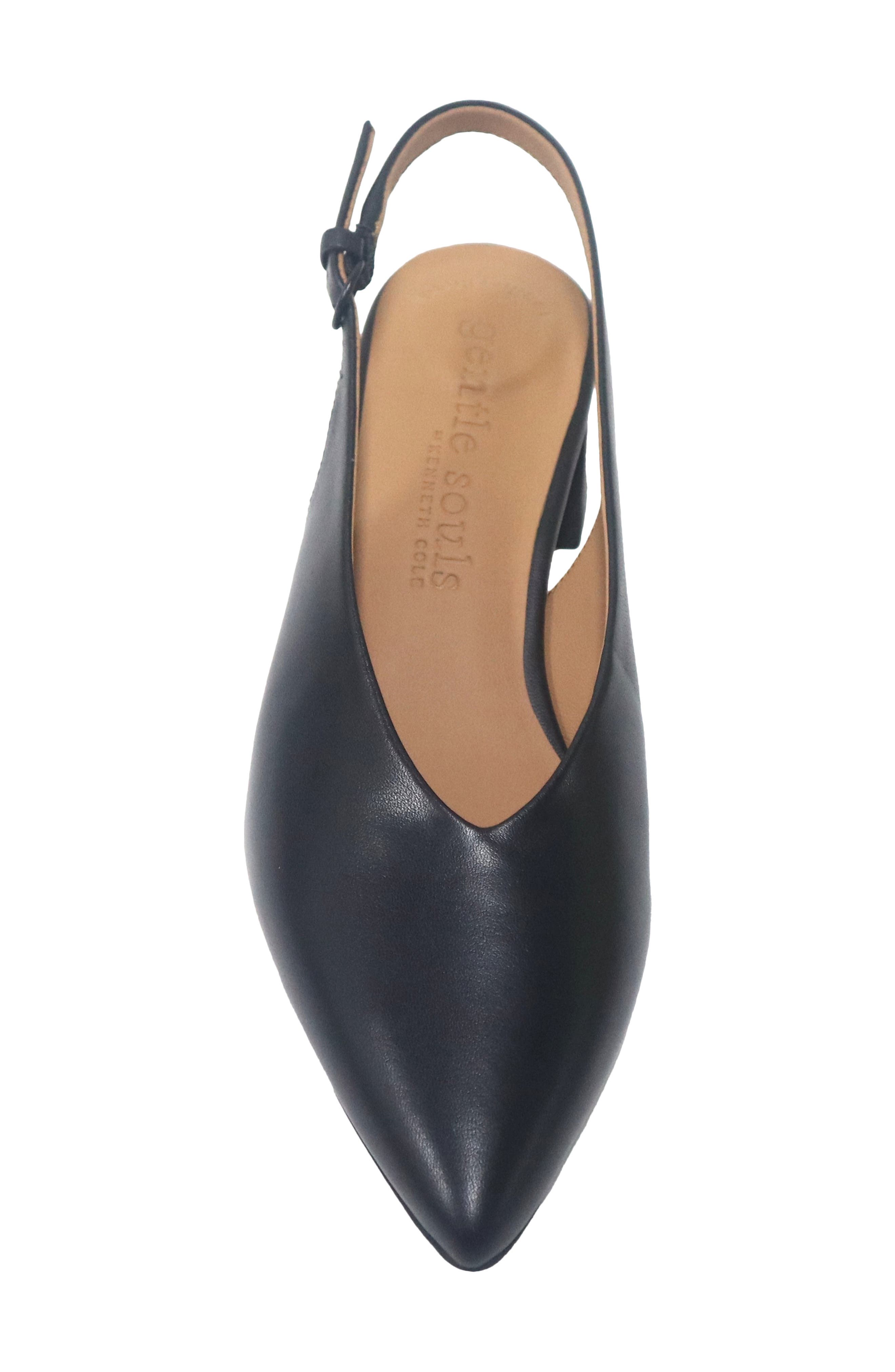 Ginette Slingback Pump, Alternate, color, BLACK LEATHER