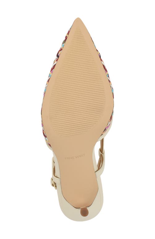 Shop Nine West Floree Pointed Toe Slingback Pump In Medium Red