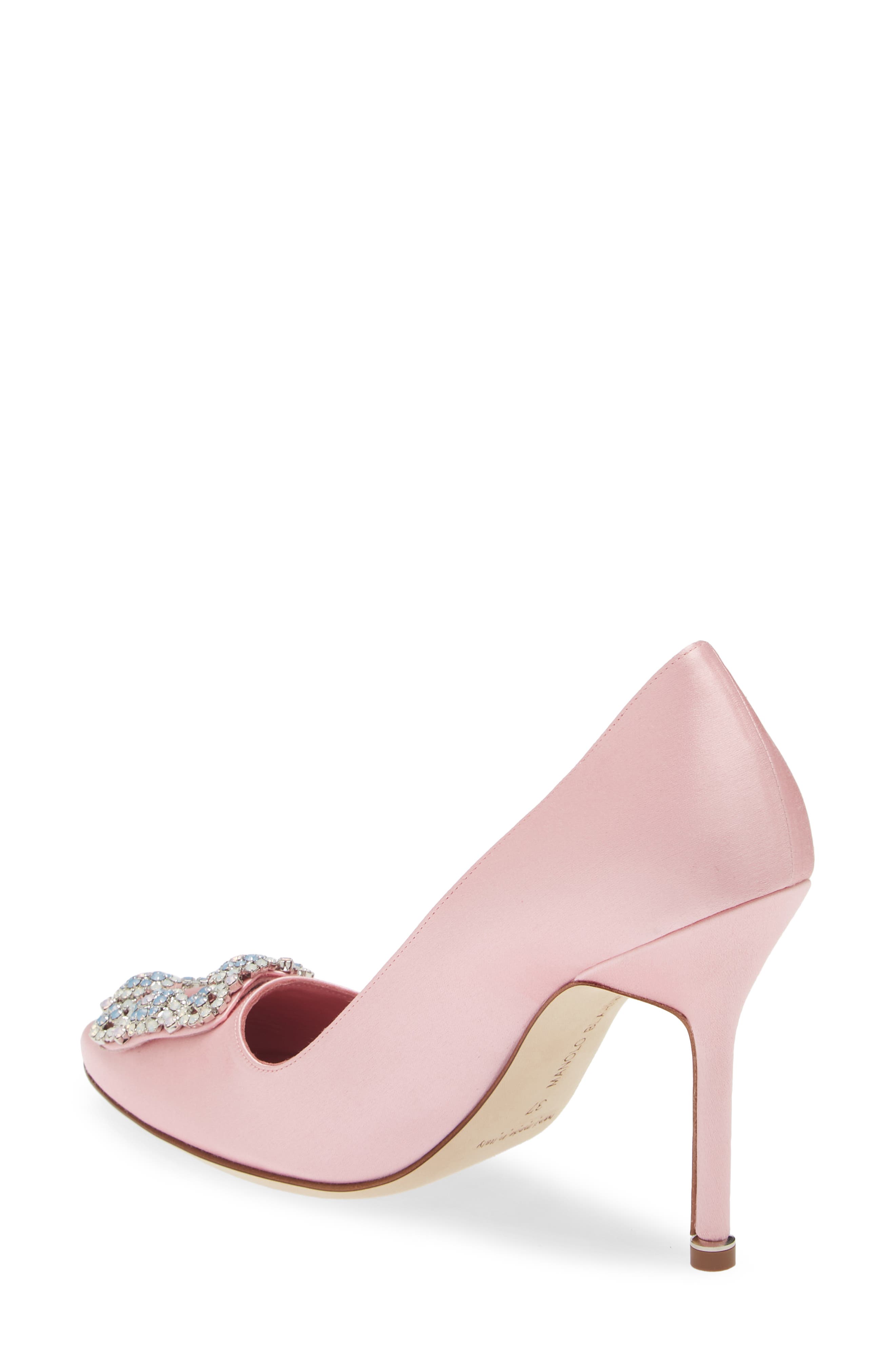 Manolo Blahnik Hangisi Embellished Buckle Pump, Alternate, color, 