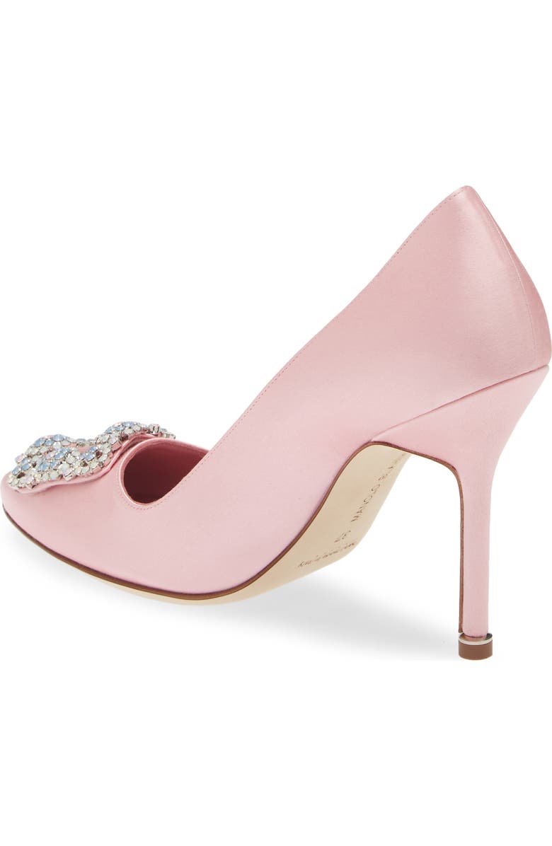 Manolo Blahnik Hangisi Embellished Buckle Pump, Alternate, color,