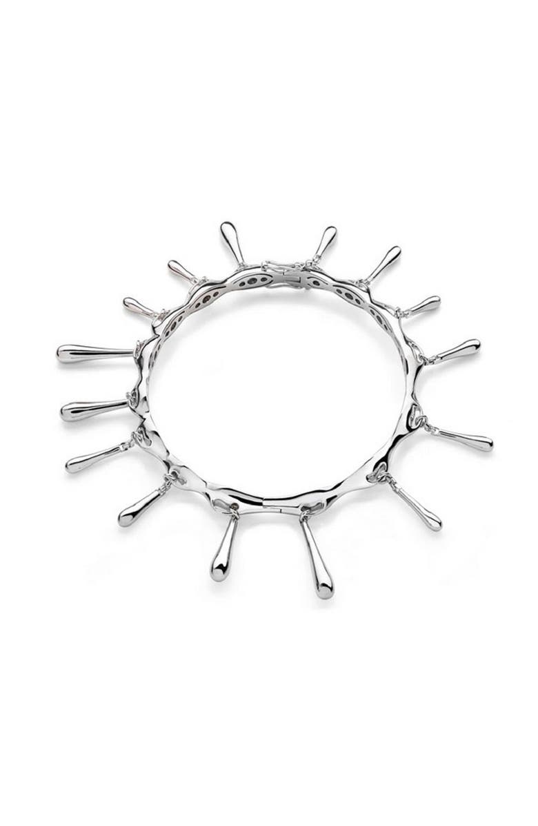 Lucy Quartermaine Short Drop Bangle, Main, color, Sterling Silver