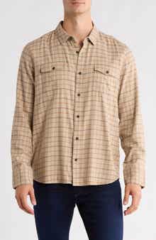 PAIGE Everett Plaid Flannel Button-Up Shirt