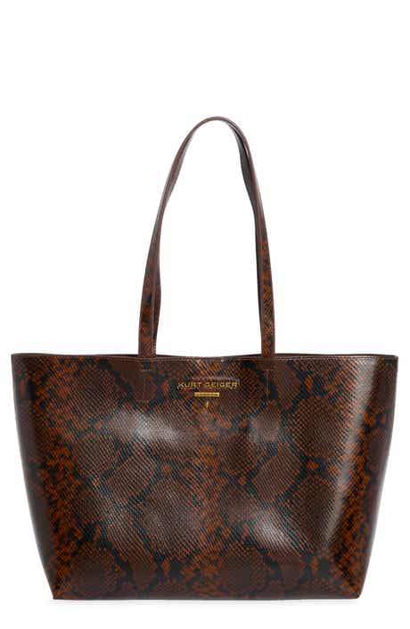 Angel Snakeskin Embossed Leather Shopper