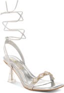 LONDON RAG Ebina Charm Clear Heel Ankle Wrap Sandal
