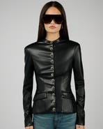 WeWoreWhat Vegan Leather Military Jacket