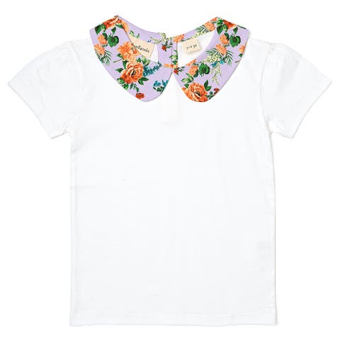 Print Peter Pan Collar Top