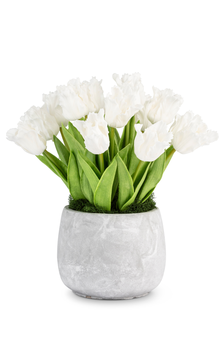 CocoBella Indie Cement RealTouch Tulip Arrangement, Main, color, 