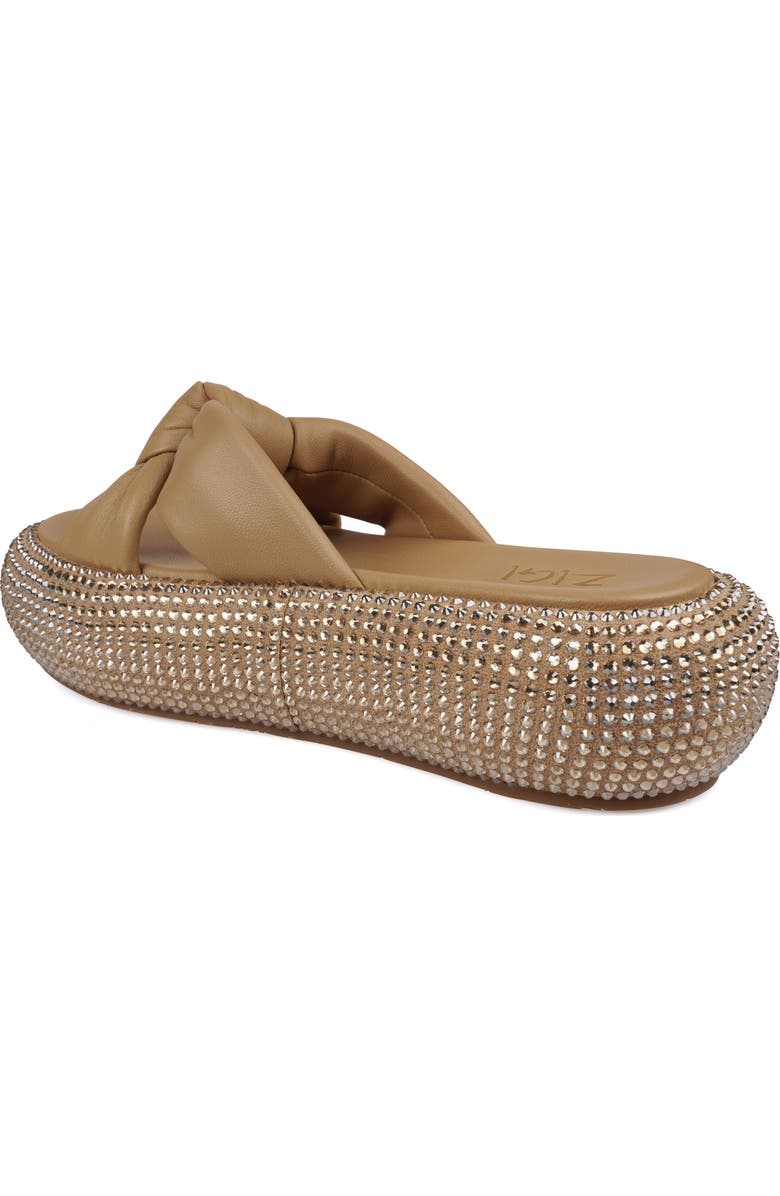 ZIGI Sabella Rhinestone Platform Slide Sandal, Alternate, color, Beige Leather