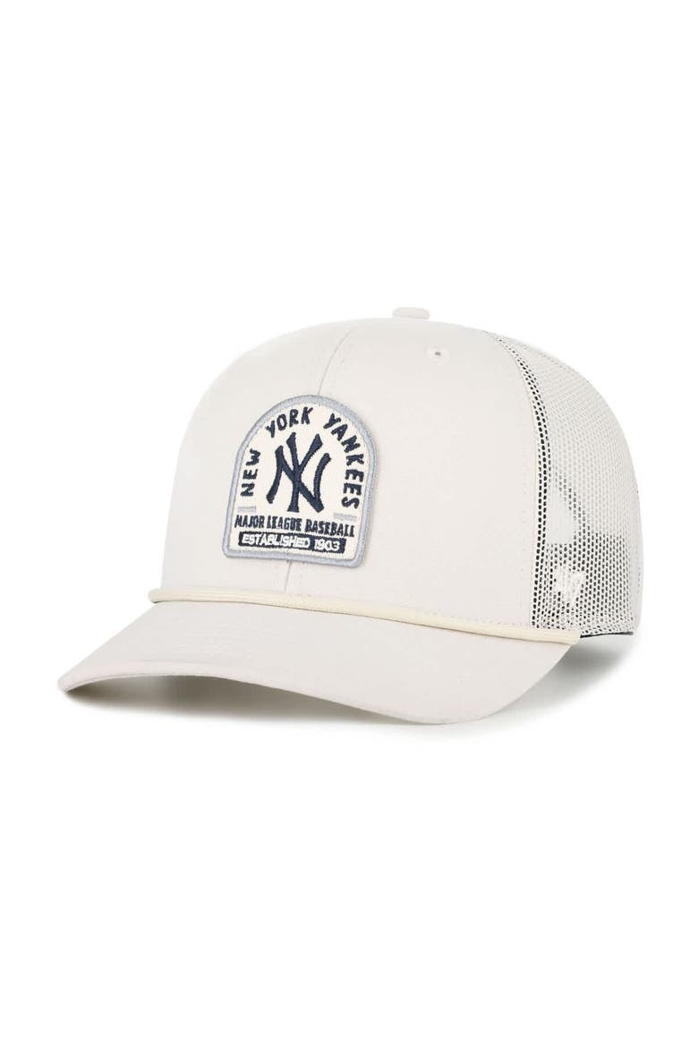 Men's '47 Cream New York Yankees Gravestone Adjustable Trucker Hat, Main, color, Cream