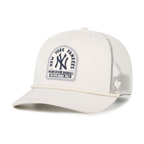 Men's '47 Cream New York Yankees Gravestone Adjustable Trucker Hat