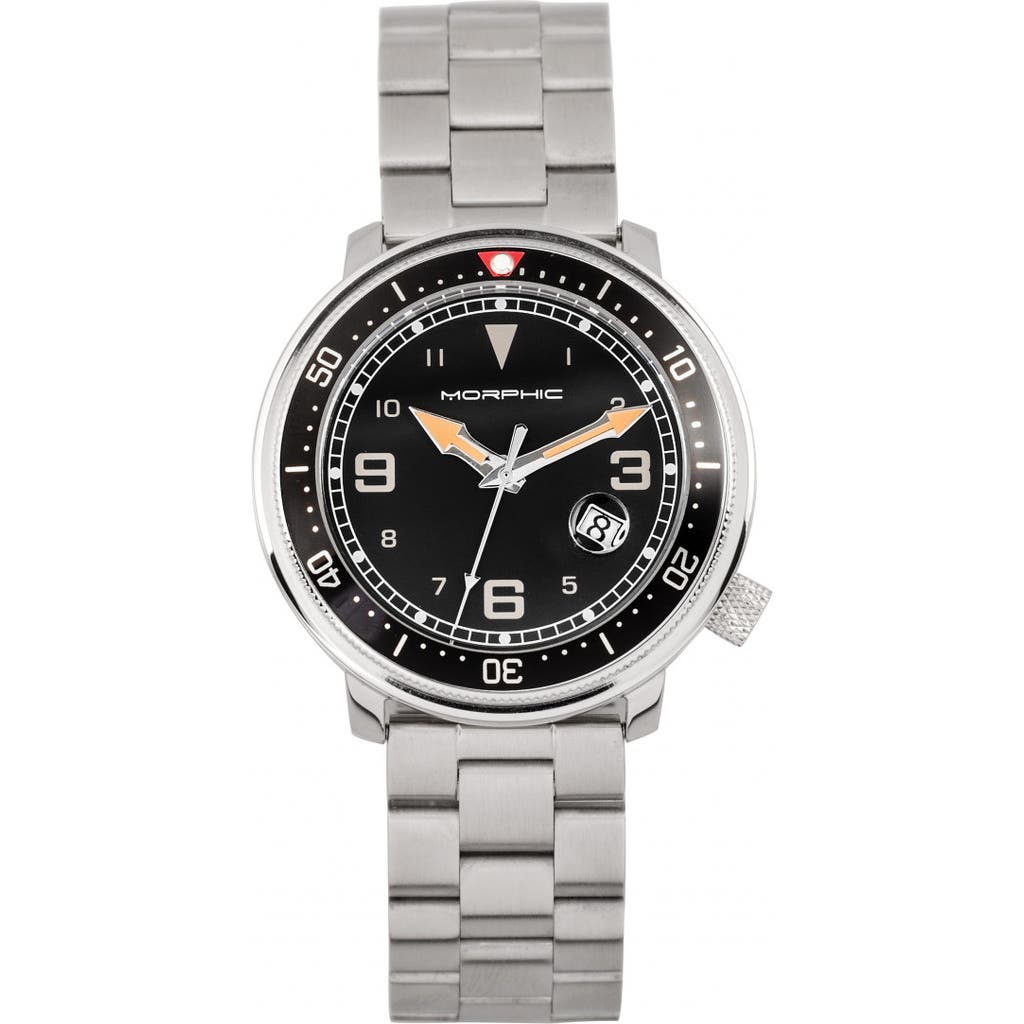 Morphic M74 Series Bracelet Watch w/Magnified Date Display in Gunmetal/black & Silver/black  product