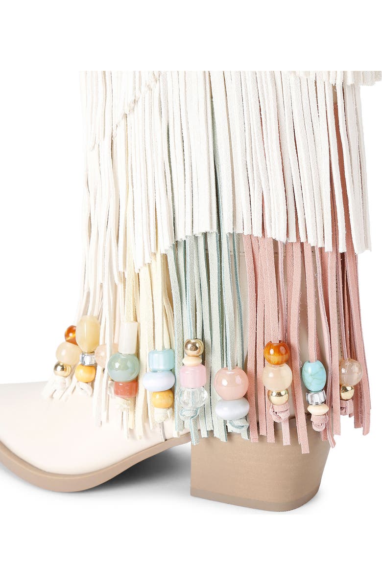 Kurt Geiger London Fringe Western Boot, Alternate, color, Open White