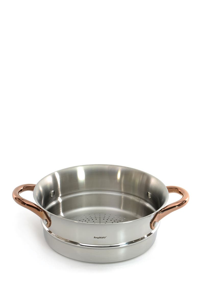 BergHOFF Ouro Gold 8"/ 9.5" steamer with Two Side Handles, Main, color, Silver