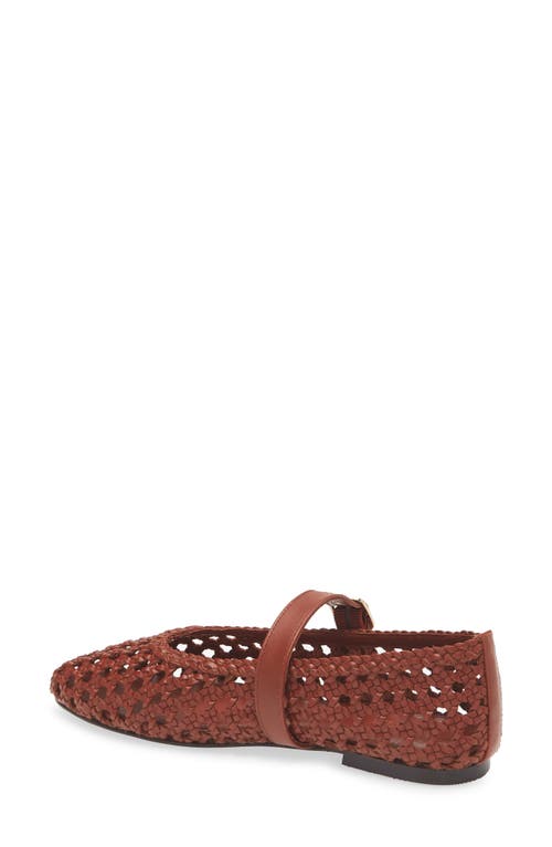 Madewell Hera Open Weave Mary Jane Flats Dusty Redwood In Dusty Redwood