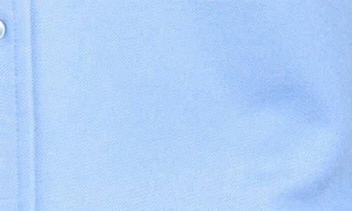 Tailorbyrd Solid Modal Blend Short Sleeve Shirt In Oxford Blue