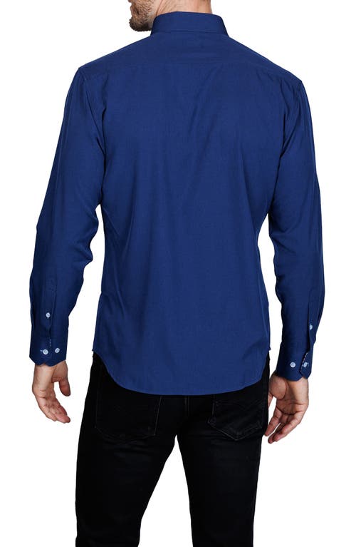 Tailorbyrd Mélange Performance Button Down Shirt In Animal Print