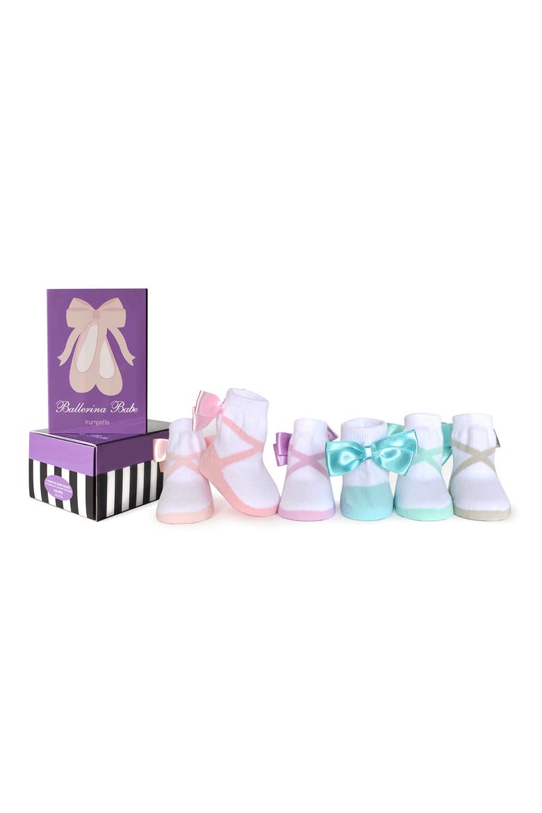 Ballerina Babe Socks Gift Box - Pack of 6, Main, color, MULTI