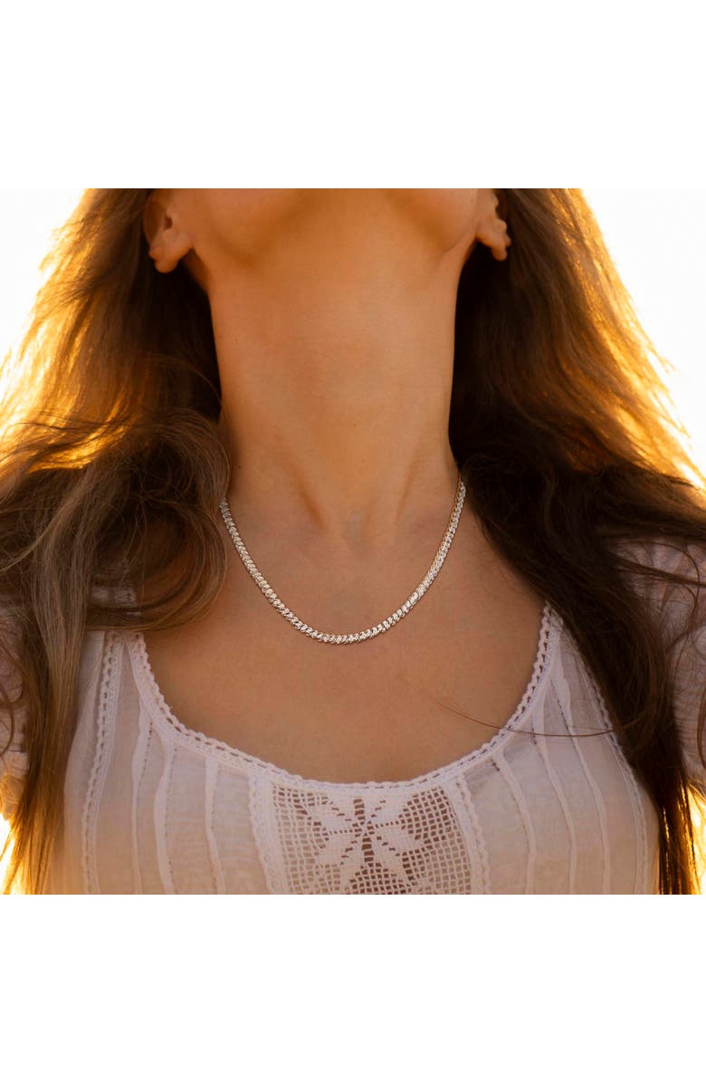 Julianna B. 1 CTW Diamond Braided Tennis Necklace, Alternate, color, Sterling Silver