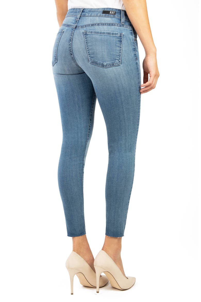 Donna Raw Hem Ankle Skinny Jeans, Alternate, color, APPLIED