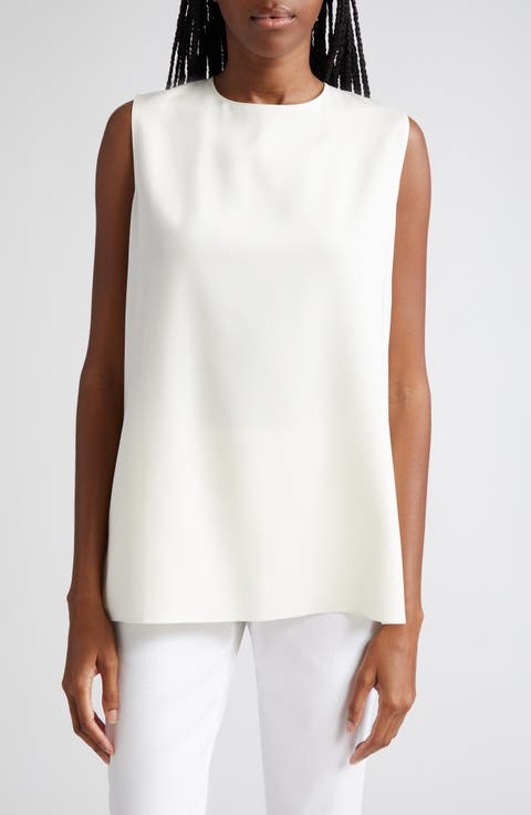 Adela Sleeveless Stretch Silk Blouse