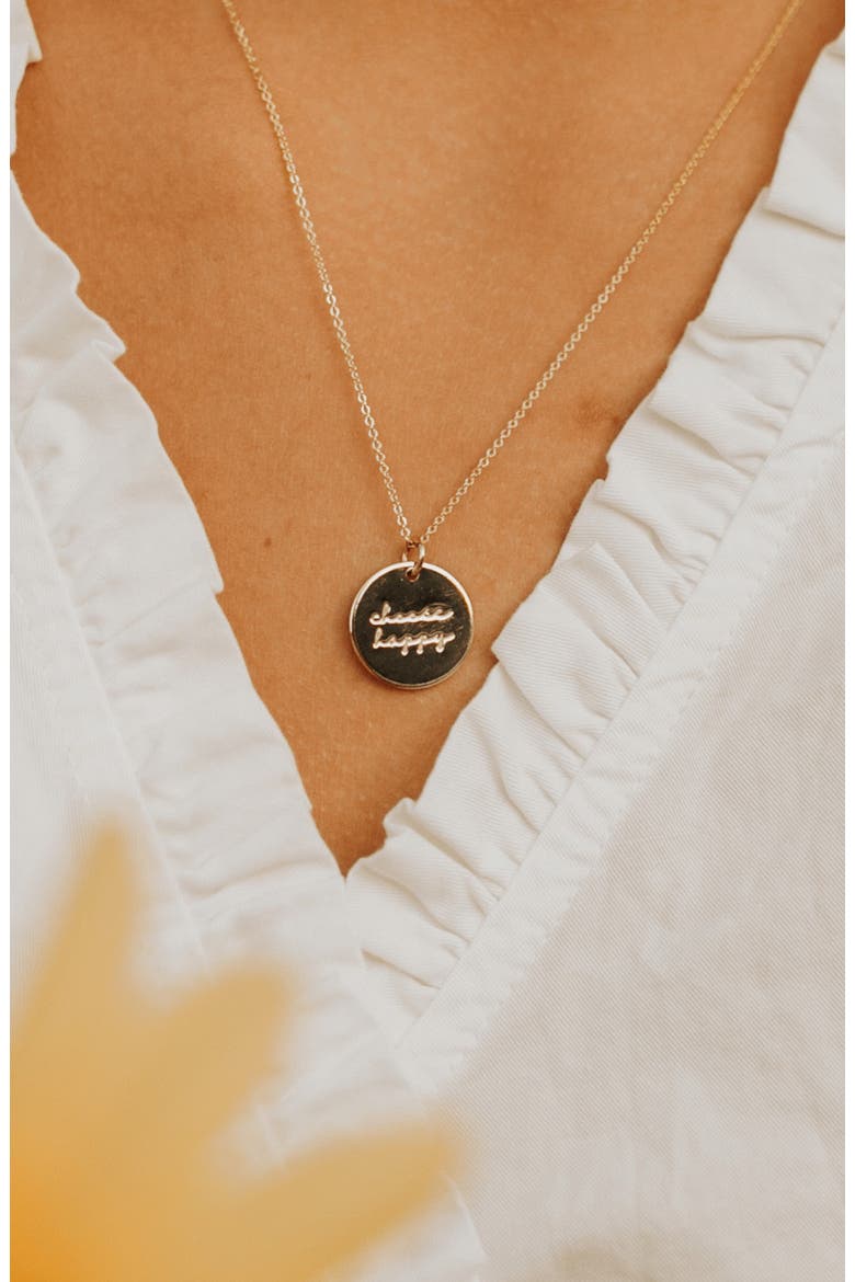 Pause Collection Disc Necklace, Alternate, color, Silver - Faith-Fear