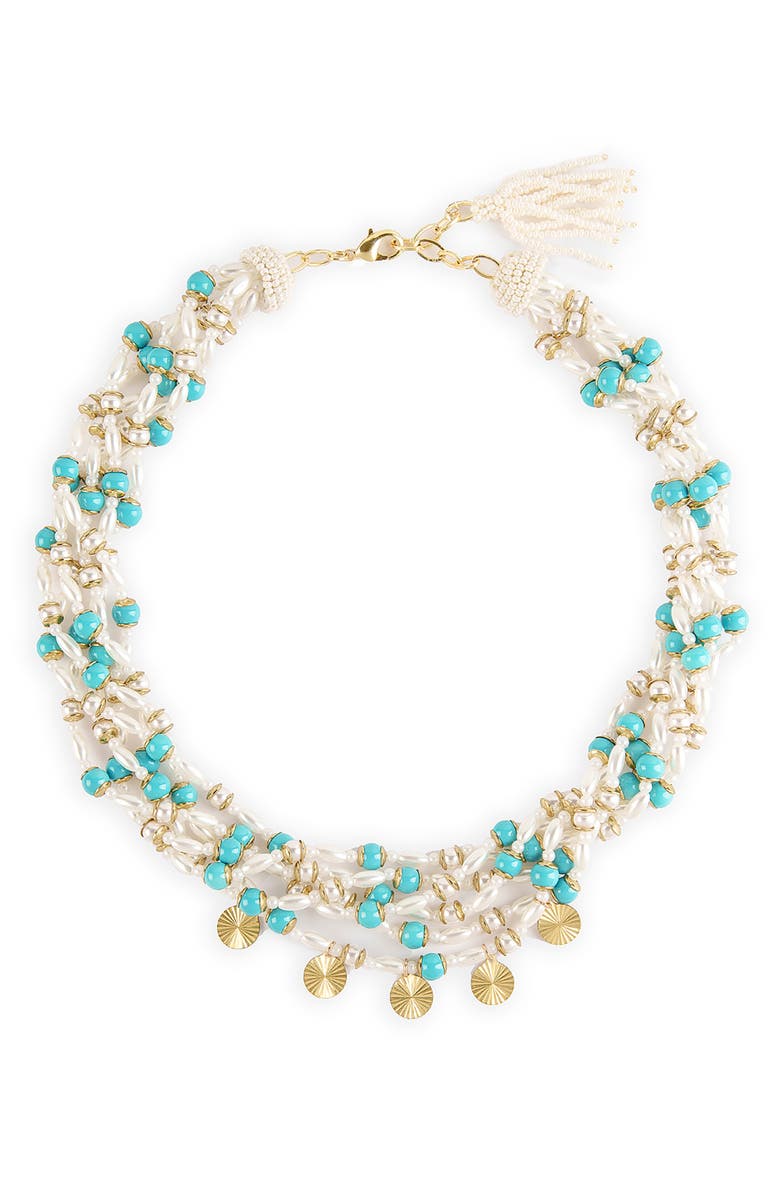 Deepa Gurnani Saravia Beaded Necklace, Main, color, 