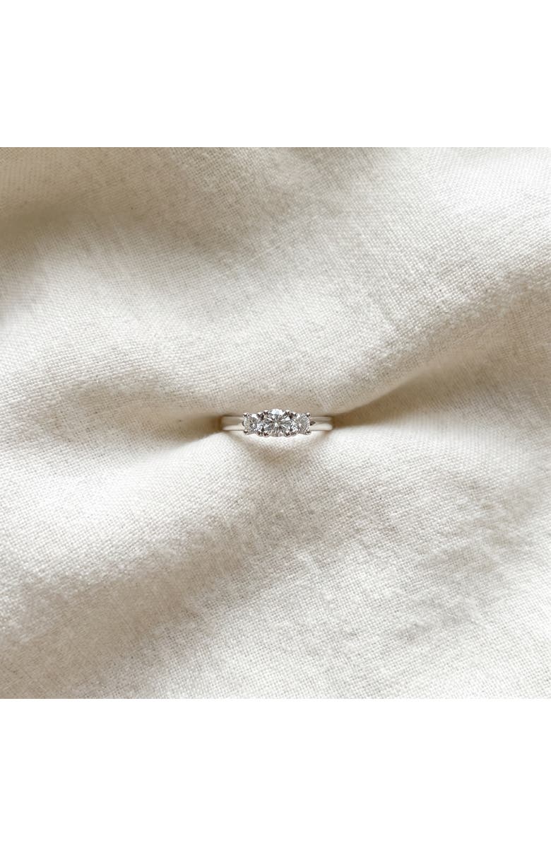 Bliss Diamond 1/4 Ct Three Stone Lab Grown Diamond Engagement Ring 10k Gold, Alternate, color, 10K White Gold
