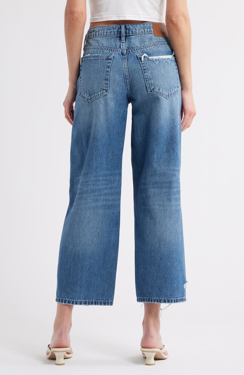 HIDDEN JEANS Baggy Distressed High Waist Wide Leg Jeans, Alternate, color, Dk Wash