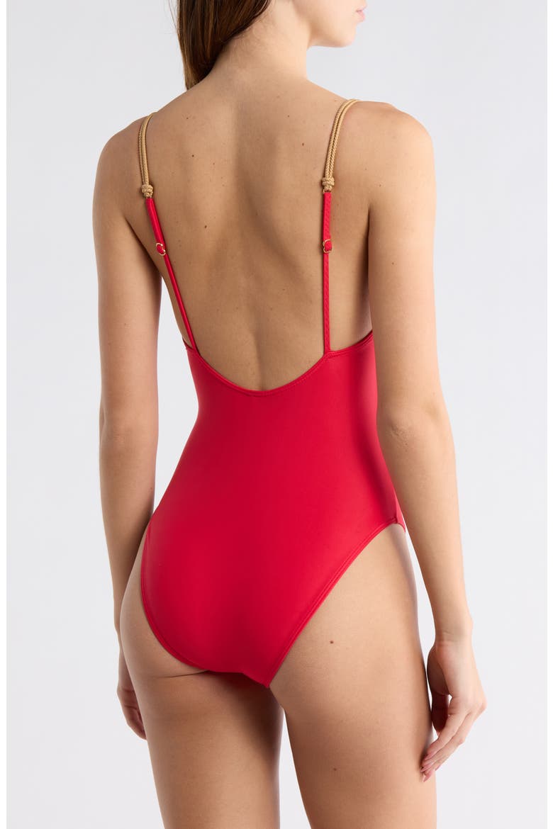 Claire One-Piece Swimsuit, Alternate, color, RED