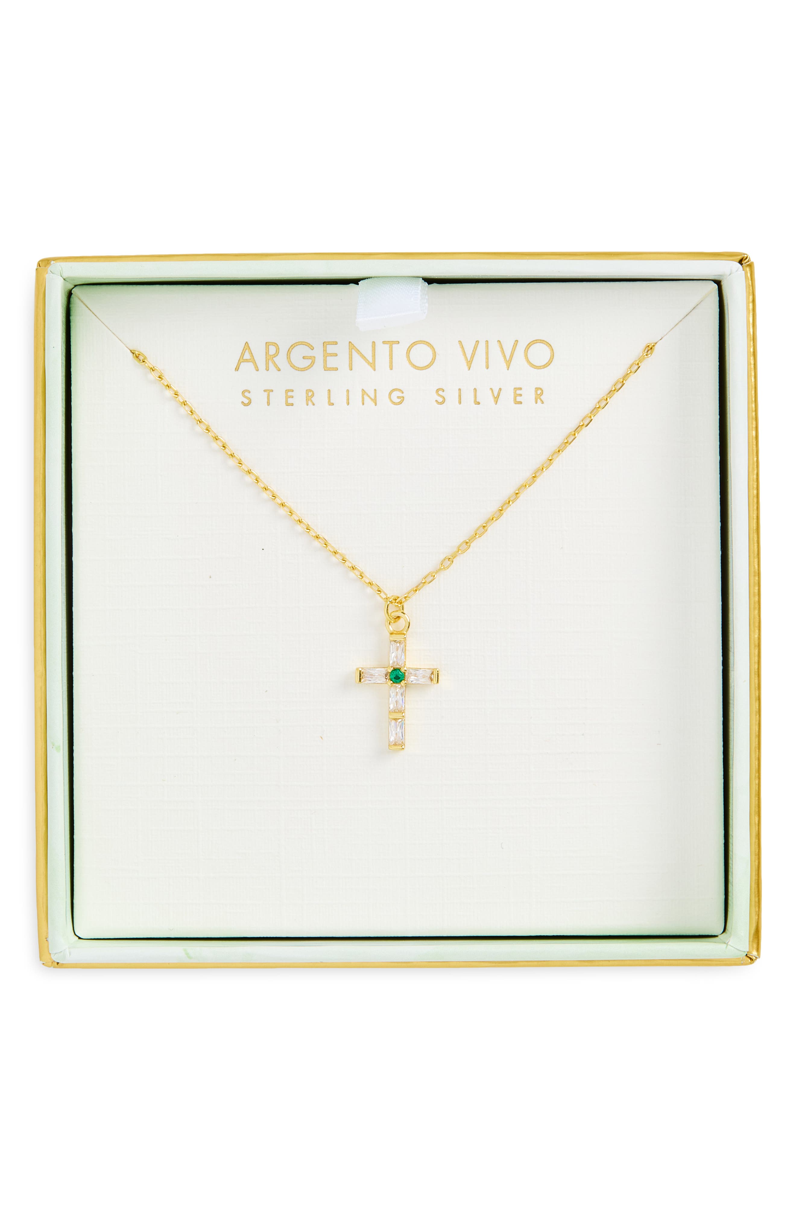 Cubic Zirconia Cross Pendant Necklace