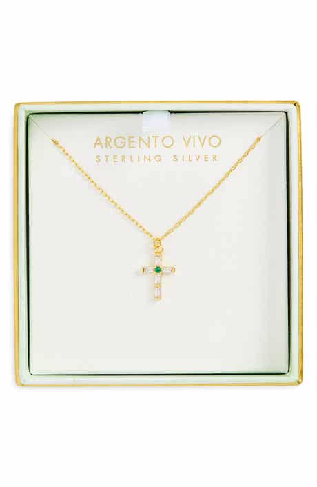 Cubic Zirconia Cross Pendant Necklace