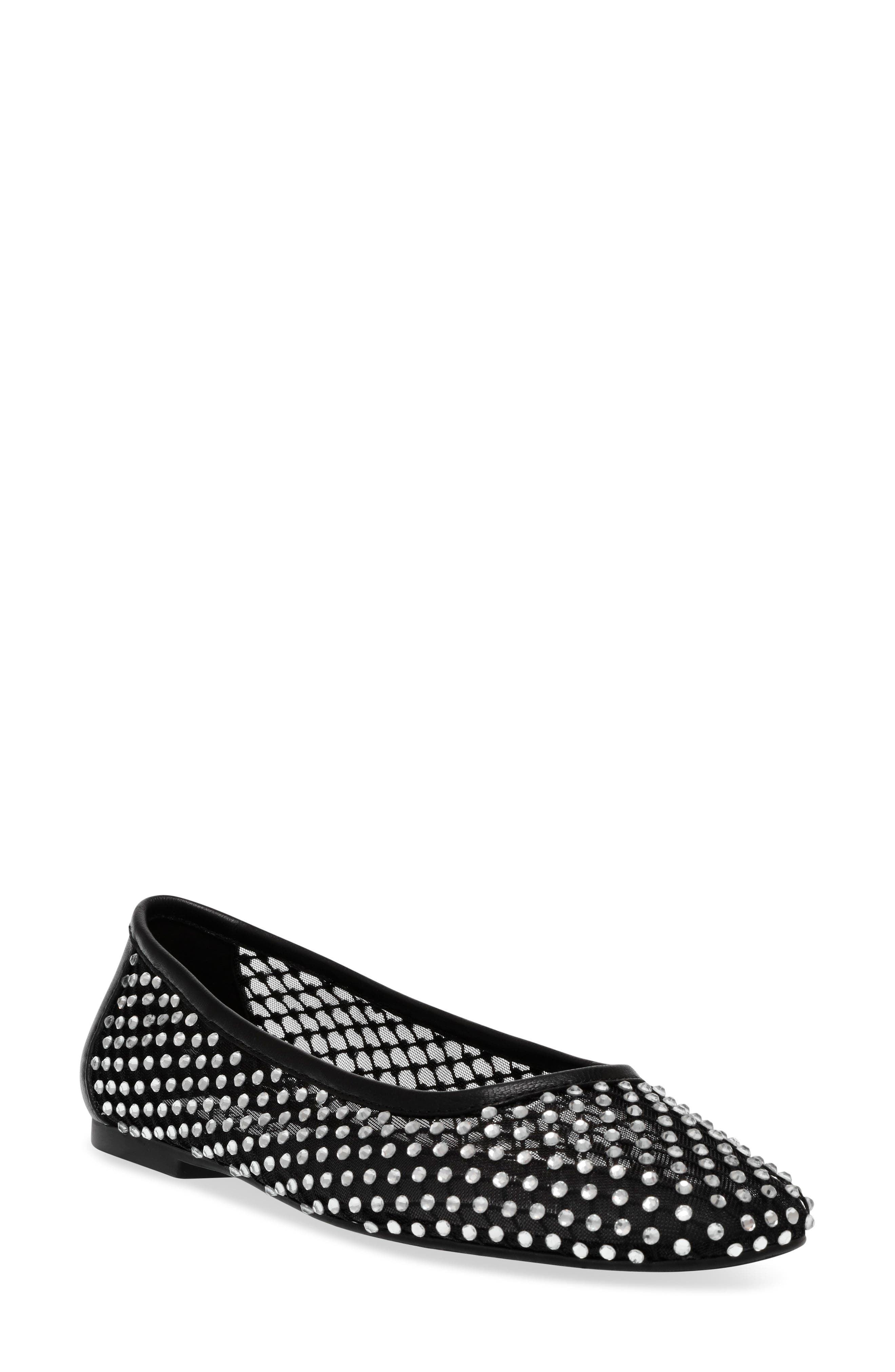 Auden Embellished Flat, Main, color, BLACK