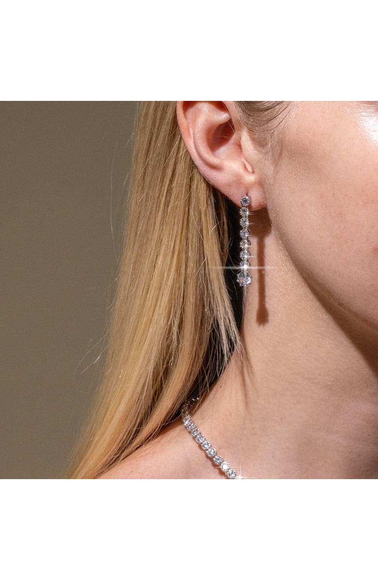 Bearfruit Jewelry Celeste Tennis Necklace, Bracelet & Earring Set, Alternate, color, Silver